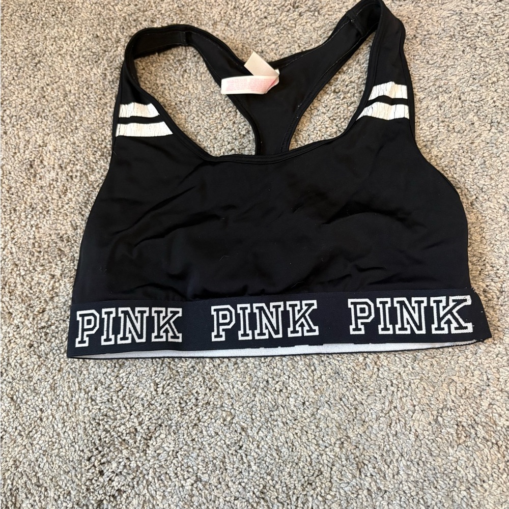 PINK Victoria's Secret Black Sports Bra